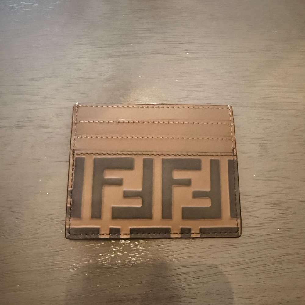 Fendi Tan and Black Card Holder